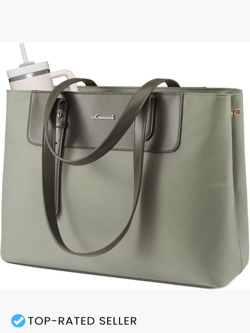 Water Resistant Laptop Tote Bag Women 15.6 Inch Work Large Capacity Shoulder